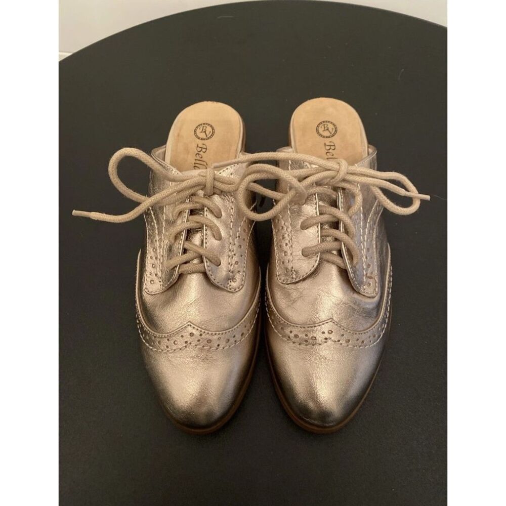 Bella Vita Women's Baxter Mules Champagne Leather Size 6